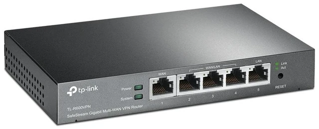 Main image of TP-Link Safestream Multi WAN VPN Router ^^ 1 Gigabit WAN+3 Gigabit WAN/LAN+1 Gigabit LAN Port ^^ IPsec/L2TP/PPTP VPN Supported^^ SPI Firewall ^^ DoS Defense ^^ Lightning Protection(TL-R600VPN)
