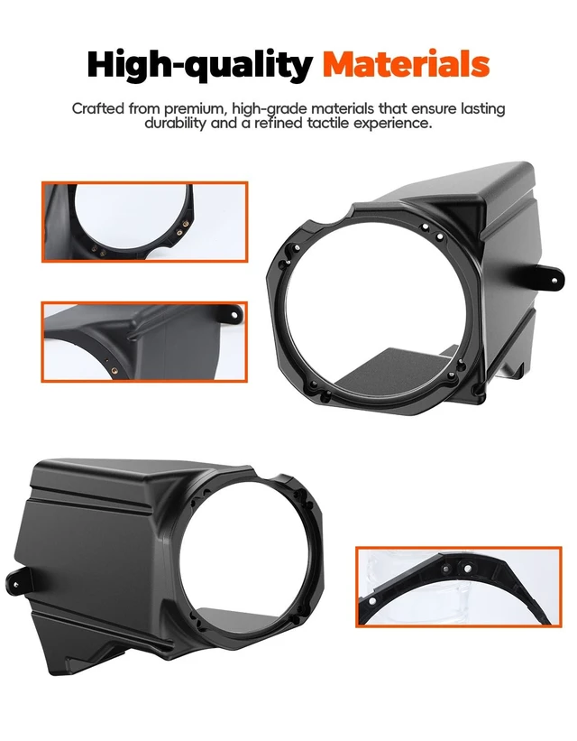 Alt view image 4 of 5 - HugeUTV Under Dash Speaker Pods for Polaris RZR PRO XP/PRO R/Turbo R