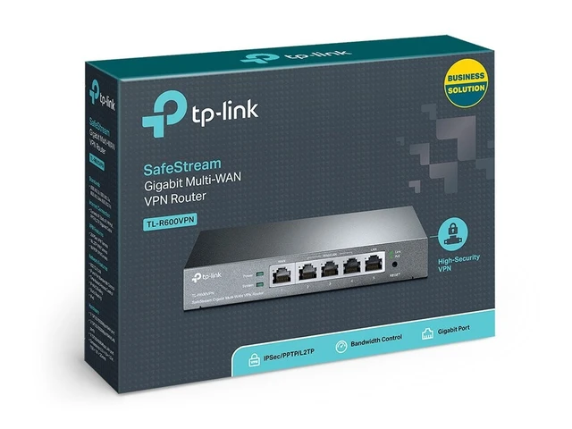Alt view image 3 of 3 - TP-Link Safestream Multi WAN VPN Router ^^ 1 Gigabit WAN+3 Gigabit WAN/LAN+1 Gigabit LAN Port ^^ IPsec/L2TP/PPTP VPN Supported^^ SPI Firewall ^^ DoS Defense ^^ Lightning Protection(TL-R600VPN)