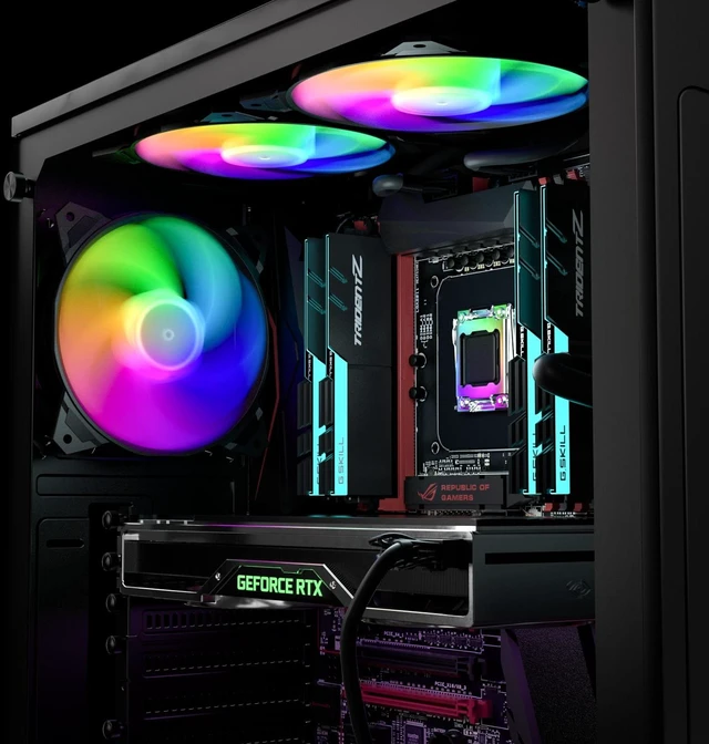Alt view image 5 of 5 - upHere 120mm Silent RGB Case Fan Adjustable Colorful Computer Cooling Fans,5-Pack 1,PF1206-5