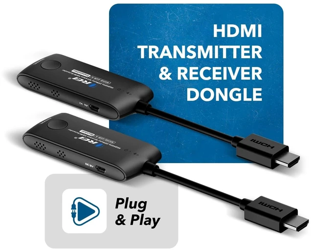 Alt view image 4 of 5 - OREI Wireless HDMI Extender Dongle 20M 5.1-5.2 Ghz 4K30Hz Channel Switching