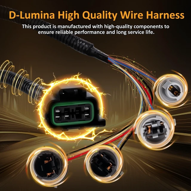 Alt view image 2 of 5 - D-Lumina Tail Light Wire Harness for 2003-2006 Chevy Silverado 1500-3500
