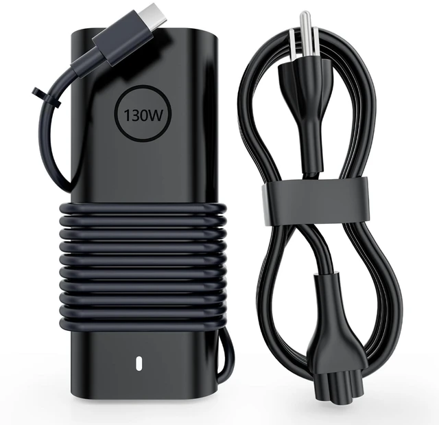 Main image of 130w USB-c Laptop Charger Compatible with Dell Power Supply Cord