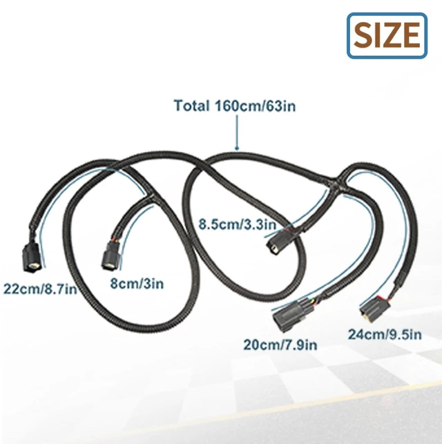 Alt view image 3 of 5 - NBWIYQP Rear Park Assist Sensor Wiring Harness 68031820AA Fit for RAM 2500 3500 2010-2018,09-20 RAM 1500 Classic,Backup Sensor Light Wiring Harness Warning System