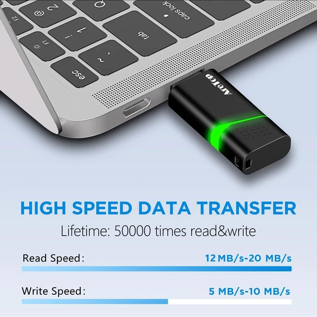 Alt view image 3 of 5 - 64GB Flash Drive 3 Pack with Type C Adapter, AreTop Retractable USB Stick