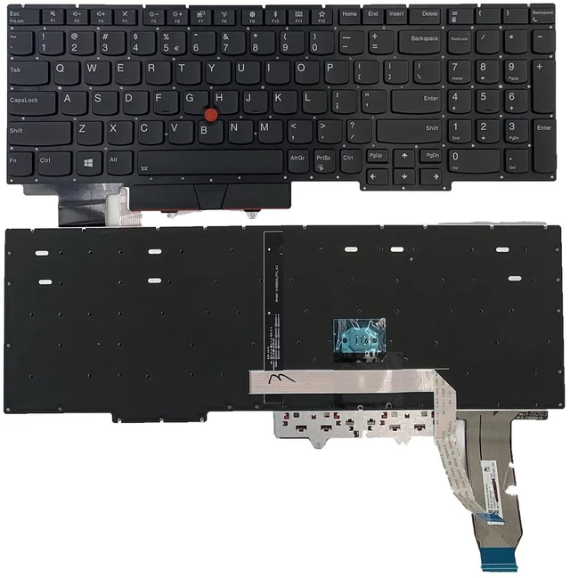 Main image of Laptop Keyboard for Lenovo Thinkpad E15 Gen 1 E15 Gen 2 2020 (20T8 20T9 20TD 20TE) US Layout Replacement Backlit Black