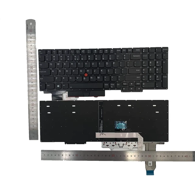 Alt view image 2 of 5 - Laptop Keyboard for Lenovo Thinkpad E15 Gen 1 E15 Gen 2 2020 (20T8 20T9 20TD 20TE) US Layout Replacement Backlit Black