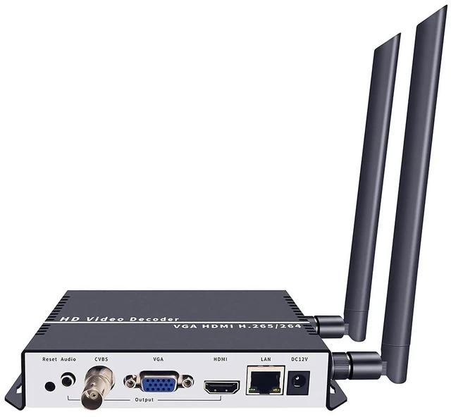 Main image of ISEEVY WiFi H.265 H.264 4K 1080P Video Decoder with HDMI VGA CVBS Output Support RTMP SRT RTSP UDP HTTP