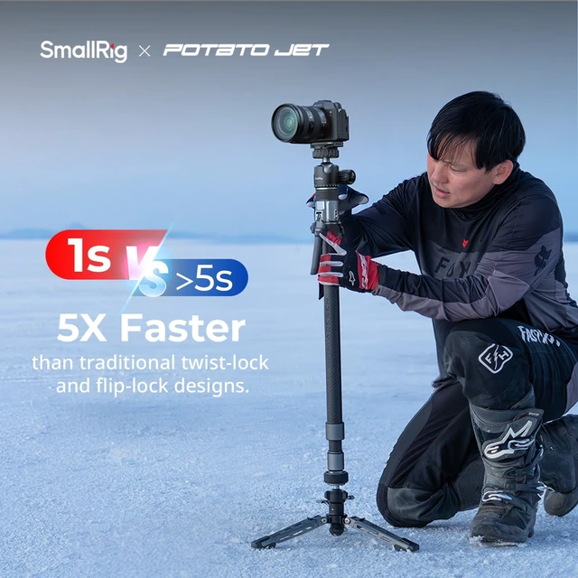 Alt view image 3 of 5 - SmallRig x Potato Jet TRIBEX PRO 67" Carbon Fiber Monopod for Camera