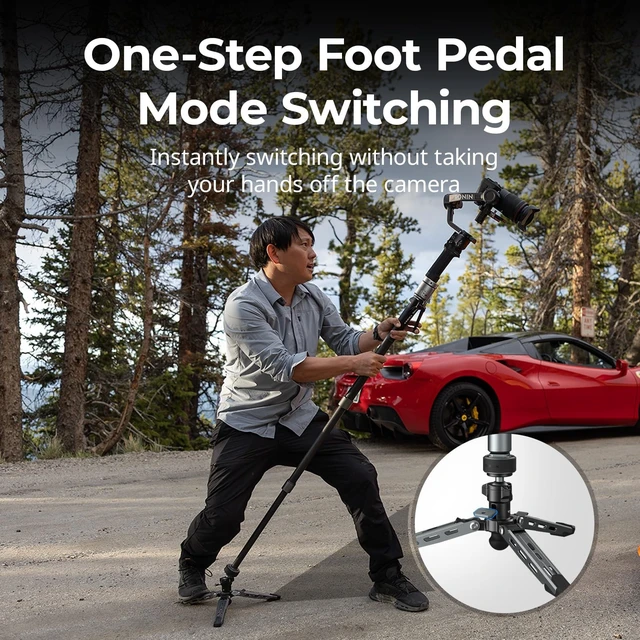 Alt view image 5 of 5 - SmallRig x Potato Jet TRIBEX PRO 67" Carbon Fiber Monopod for Camera