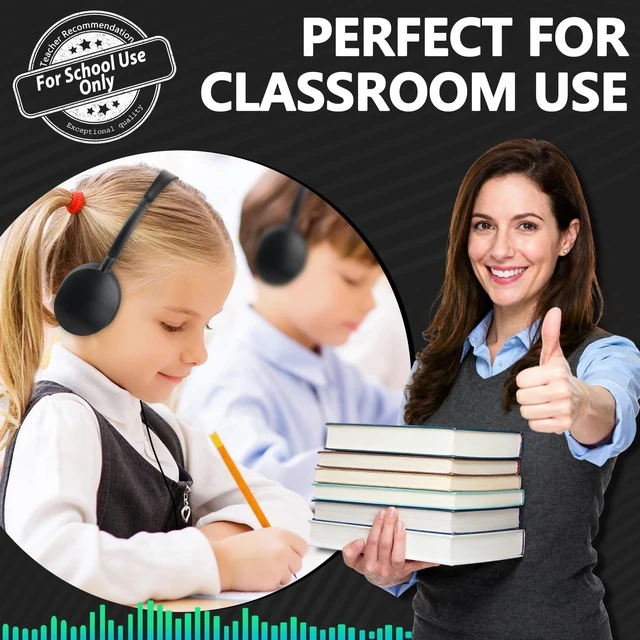 Alt view image 5 of 5 - ZXQZYM Classroom Bulk Headphones USB C 20 Pack, Wired On Ear for School