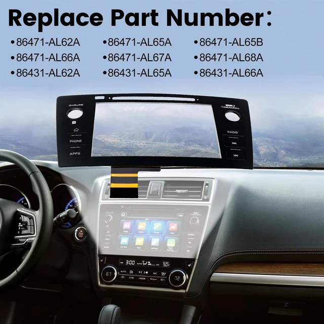 Alt view image 3 of 5 - 8" Touch Screen Digitizer (Phone) fits 2018 2019 Subaru Outback Legacy