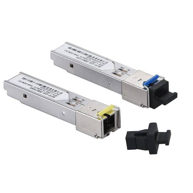 Alt view image 5 of 5 - 4 Pack 3KM SC Connector SFP Module, 1.25G Single-Mode Fiber SC Simplex Connector 1000BASE BiDi 1310nm/1550nm 3km SFP Transceiver Module