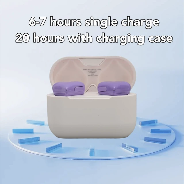 Alt view image 5 of 5 - XUMIUZIY Heart Shaped Wire Less Earbuds, Bluetooth 5.3 in Ear Headphones with Noise Cancelling Microphone, HiFi Stereo Earbuds with Charging Case, Cute Earbuds for Girls &