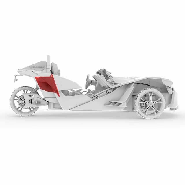 Alt view image 4 of 5 - DS18 SLG-RSUB10 Polaris Slingshot Rear Empty Enclosure - 10" Subwoofer Enclosure Rear Storage Behind Seats - Fits Slingshot Models 2015+ - No Speaker Included