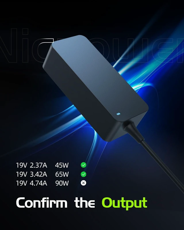 Alt view image 3 of 5 - AC Charger Adapter Fit for Acer Aspire 3 5 A314 A315 A515 A315-21 A315-21G A315-31 A315-51-380T Laptop Power Supply Cord