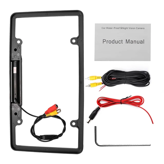 Alt view image 3 of 5 - License Plate Backup Camera, Night Vision Rear View Camera with 8 LEDs 170 Viewing Angle, Waterproof Backup Rear Camera for Cars, Universal Reversing Assist Security