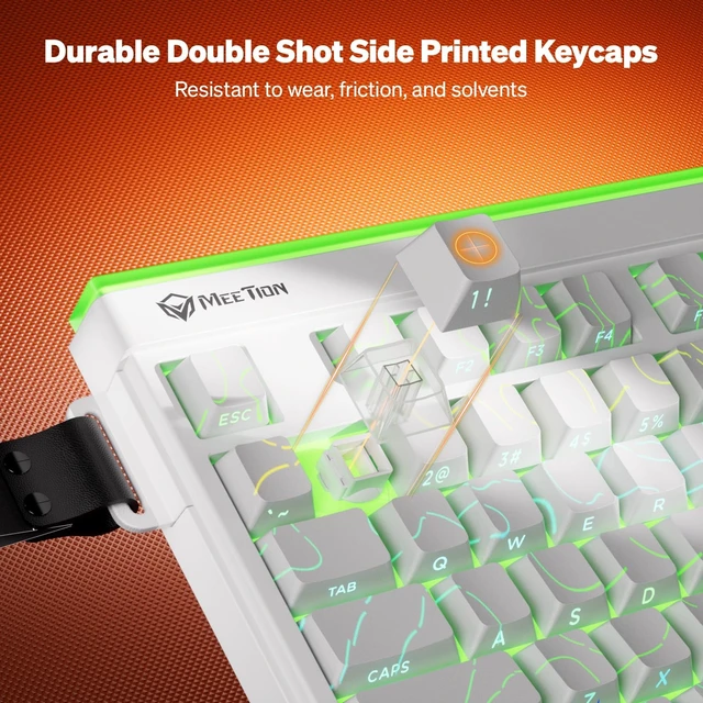 Alt view image 3 of 5 - MEETION Vibekey75 Wireless Gaming Keyboard with RGB Backlight, Black