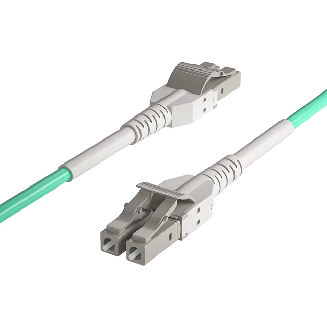 Alt view image 2 of 5 - OM3 LC to LC Armor Fiber Patch Cable, 30m/98ft Multimode Uniboot LC to LC Fiber Optic Cable, MMF, Duplex LC/UPC, 50/125m, Indoor Armored LSZH