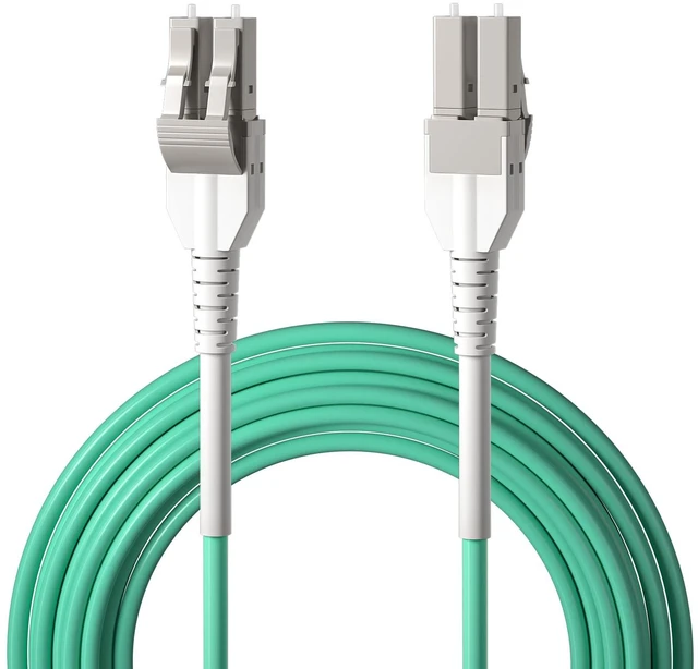 Main image of OM3 LC to LC Armor Fiber Patch Cable, 30m/98ft Multimode Uniboot LC to LC Fiber Optic Cable, MMF, Duplex LC/UPC, 50/125m, Indoor Armored LSZH
