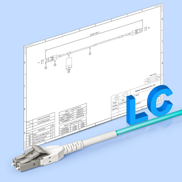 Alt view image 4 of 5 - OM3 LC to LC Armor Fiber Patch Cable, 30m/98ft Multimode Uniboot LC to LC Fiber Optic Cable, MMF, Duplex LC/UPC, 50/125m, Indoor Armored LSZH