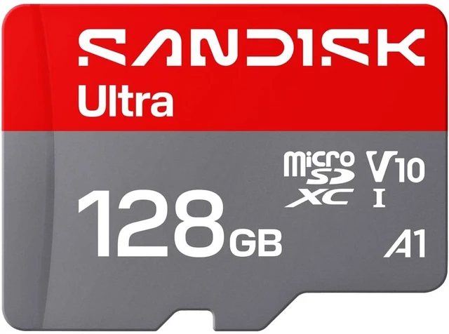 Main image of SANDISK 128GB Ultra microSD Card + Adapter, Up to 195MB/s Read Speeds