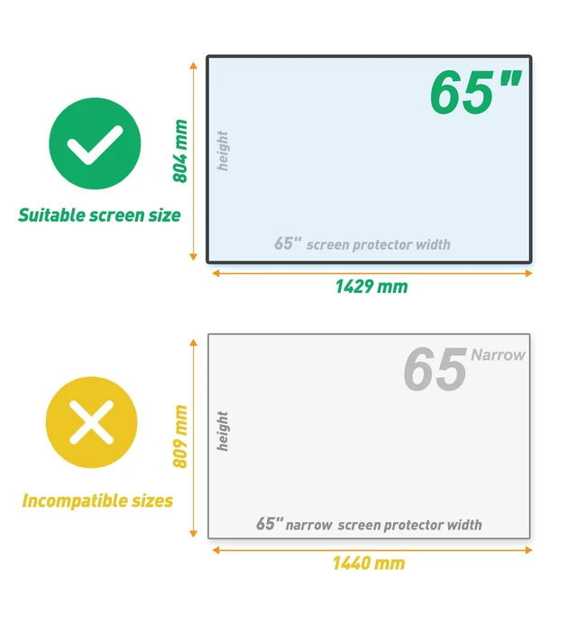 Alt view image 5 of 5 - BU TV Screen Protectors 65 inch Anti Glare Screen Film with Blue Light Filter Reduces reflections TV Glare Stopper Indoor or Outdoor Anti Glare Film for TV 65