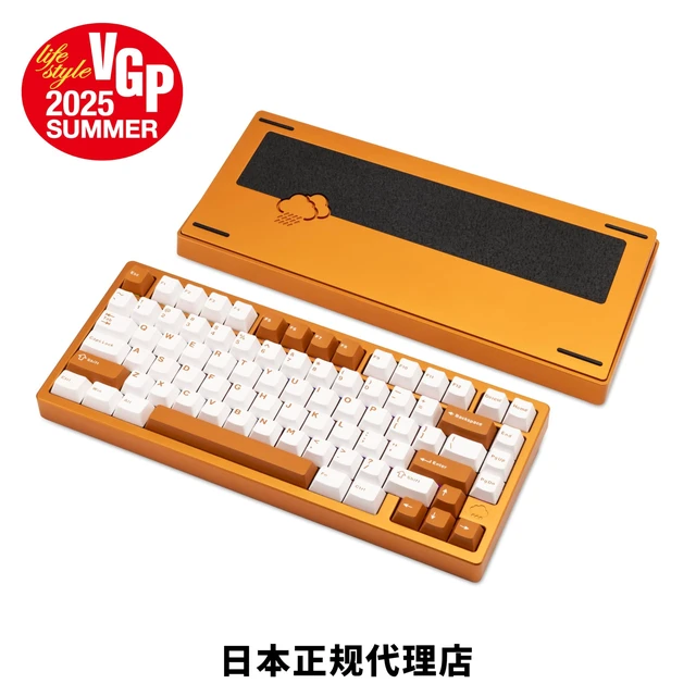 Alt view image 2 of 2 - WOBKEY Rainy75 75% Tri-Mode Mechanical Keyboard, CNC Aluminum Custom Wireless Keyboard, Hot Swappable, VIA Programmable,Cocoa Switch, RGB Backlit,BT/2.4G/Wired for Mac/Win(Pro Orange(Stainless