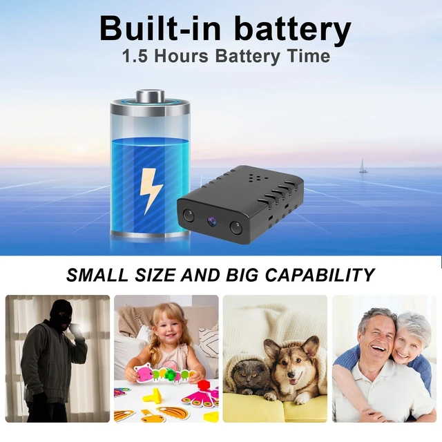 Alt view image 4 of 5 - Free 64GSmallest Wireless WiFi Battery Camera,Concealed Camera with HD1080P Video Recording Live Feed Baby Monitor,Upgrade Night Vision,Motion Detection,Cloud Storage Security with iOS AndroidA