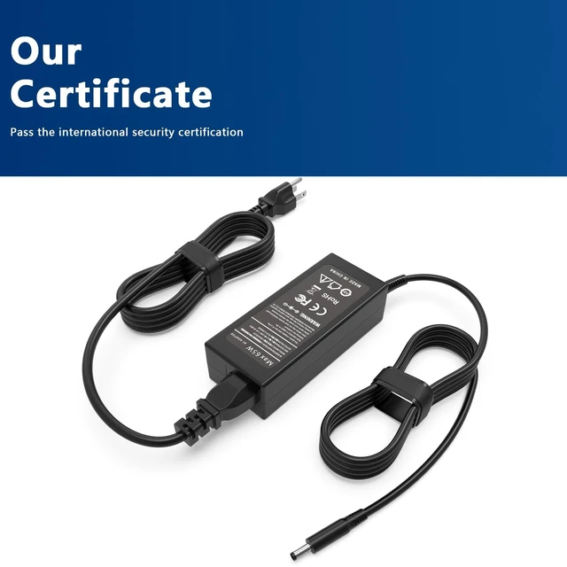 Alt view image 3 of 5 - 65W 4.5mm Adapter Compatible with Dell Pro 15 14 Essential PV15250 PV14250 PV15255 PV14255,Compatible with Dell Pro Micro QCM1250 QCM1255 Business/Student Laptop Charger