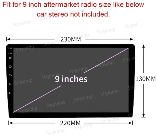 Alt view image 3 of 5 - 9'' Car Radio Stereo Fascia Frame Panel Trim with Power Harness Loom for 2008-2013 KIA Forte(High Trim) Cerato 2 Manual AC Dash Bezel