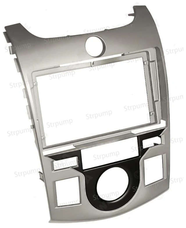 Alt view image 5 of 5 - 9'' Car Radio Stereo Fascia Frame Panel Trim with Power Harness Loom for 2008-2013 KIA Forte(High Trim) Cerato 2 Manual AC Dash Bezel