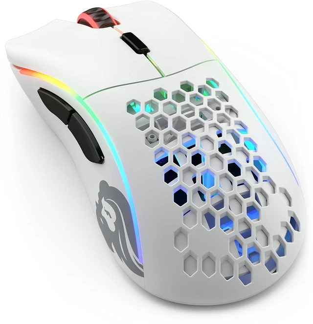 Main image of GLORIOUS Model D- (Minus) Wireless Gaming Mouse - 67g Superlight Honeycomb Design, RGB, Ergonomic, Lag Free 2.4GHz Wireless, Up to 71 Hours Battery - Matte White