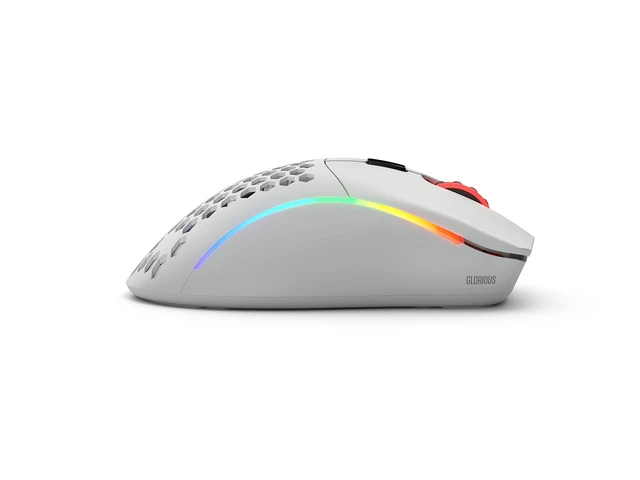 Alt view image 3 of 5 - GLORIOUS Model D- (Minus) Wireless Gaming Mouse - 67g Superlight Honeycomb Design, RGB, Ergonomic, Lag Free 2.4GHz Wireless, Up to 71 Hours Battery - Matte White