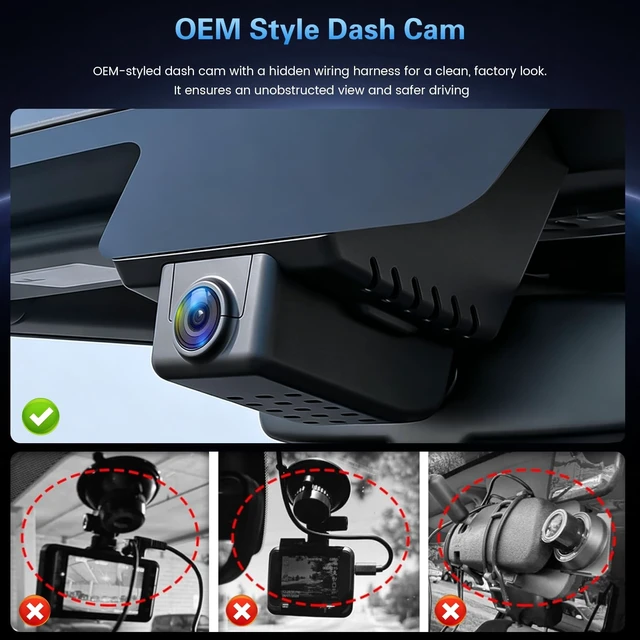 Alt view image 3 of 5 - 4K Front Dash Cam for Ford Bronco 2021-2024 & Bronco Rapor Heritage
