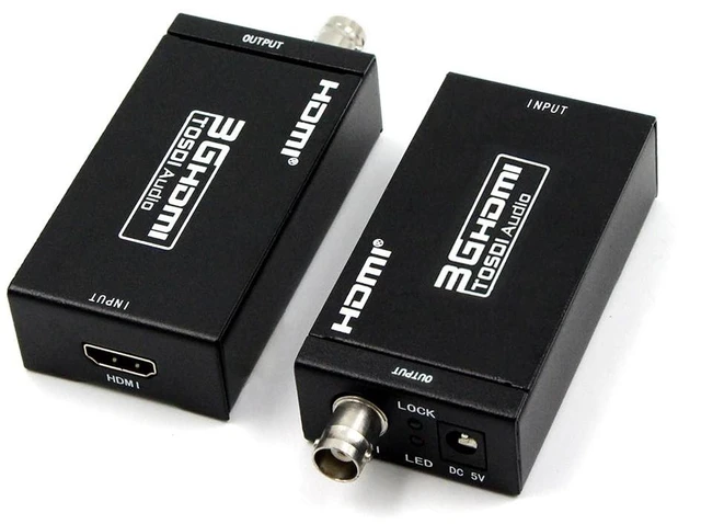 Alt view image 2 of 5 - HDSUNWSTD Mini 3G HDMI to SDI Converter Adapter HD to BNC SDI/HD-SDI/3G-SDI 1080P Multimedia HD Video Converter Portable Mini Size