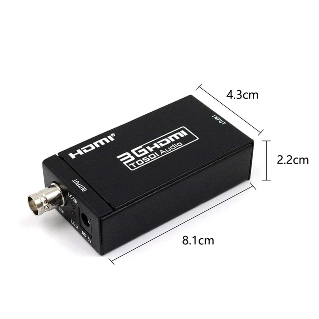 Alt view image 3 of 5 - HDSUNWSTD Mini 3G HDMI to SDI Converter Adapter HD to BNC SDI/HD-SDI/3G-SDI 1080P Multimedia HD Video Converter Portable Mini Size