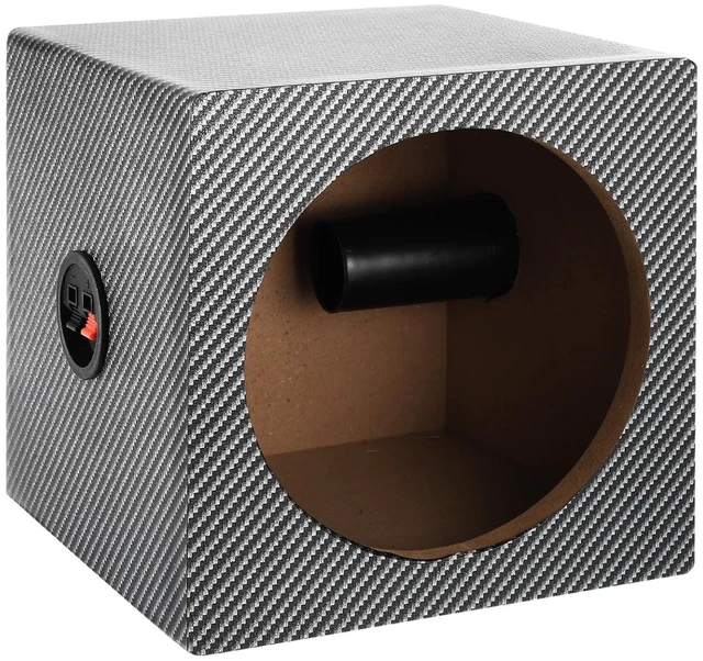 Main image of MECCANIXITY 8 Inch Ported Wooden Speaker Enclosure, Black White Single Vented Subwoofer Box Car Audio Truck Speaker Box for DIY Home Vehicle Audio Custom Sound Supplies
