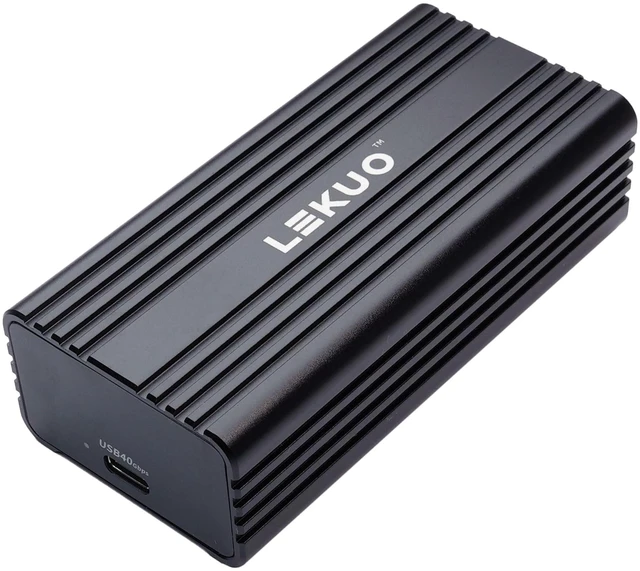 Main image of USB 4.0 Type-C to 10 Gigabit SFP+ Port Fiber Ethernet Network Adapter USB-C to 10GbE for USB4/Thunderbolt 3/4/5, Aluminum Housing, Bus Powered, Backward Compatible with Multi Gigabit Networks