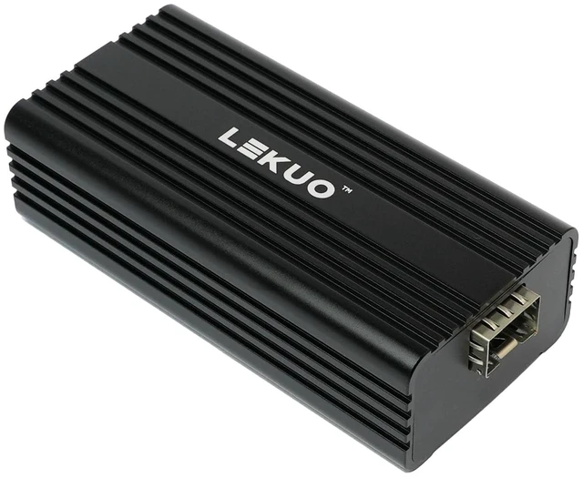 Alt view image 3 of 5 - USB 4.0 Type-C to 10 Gigabit SFP+ Port Fiber Ethernet Network Adapter USB-C to 10GbE for USB4/Thunderbolt 3/4/5, Aluminum Housing, Bus Powered, Backward Compatible with Multi Gigabit Networks