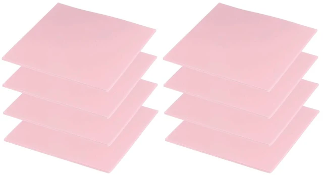 Main image of PATIKIL 8 Pack Thermal Pads 100x100x2mm Silicone Cooling Thermal Pad Pink