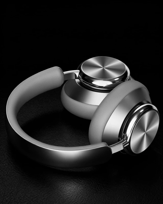 Alt view image 5 of 5 - Wentronic Y03 Bluetooth Headphones Wireless Active Noise Cancelling Over Ear Headphones 48 Hours Playtime High Sound Quality 6 EQ Music Mode Headphones with Soft Ear Cushion - Silver