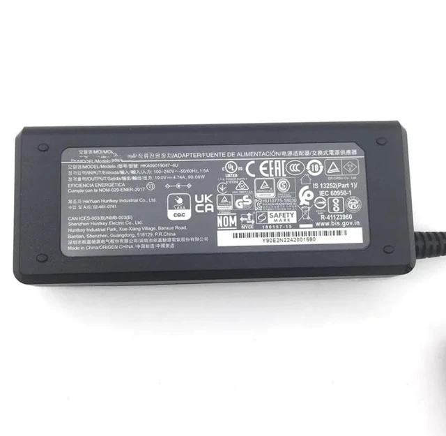 Alt view image 3 of 5 - Original 19V 4.74A 90W AC DC Adapter Compatible with Huntkey HKA09019047-6U HKA09019047-6D HKA09019047-6P Charger for Intel NUC All in one Laptop Power Supply Charger