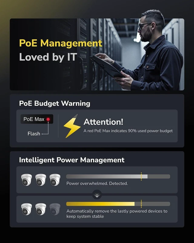 Alt view image 4 of 5 - Cudy 10 Port 10/100Mbps PoE+ Unmanaged Switch,8PoE 120W Metal, FS1010P