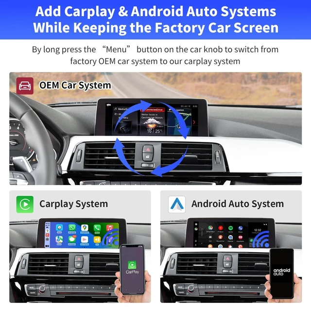Alt view image 3 of 5 - Road Top Wireless CarPlay Interface Decoder for BMW EVO ID5/ID6