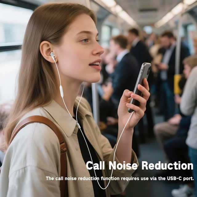 Alt view image 2 of 2 - Wired Earphones Rich Bass Noise Canceling phone Calls Dual-Driver Earbuds