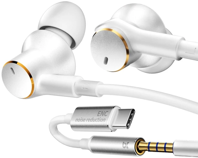 Main image of Wired Earphones Rich Bass Noise Canceling phone Calls Dual-Driver Earbuds