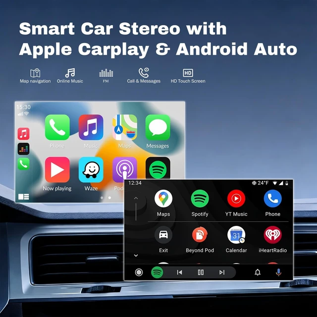 Alt view image 3 of 5 - 9in 4G+64G Android 13 Car Stereo for Kia Forte 2013-2018 Car Stereo Radio WiFi/GPS Navigation/Bluetooth/FM/RDS/SWC/Split Screen with Carplay Android Auto Car Player AHD Rearview Camera