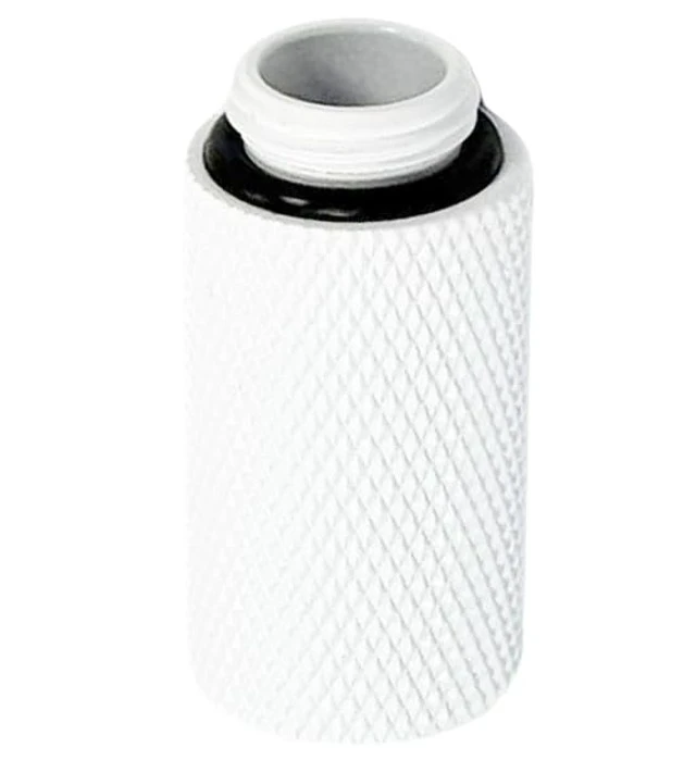 Alt view image 3 of 5 - Dracaena.io 6-Pack G1/4 Extender Fitting 30mm, M-F, White, Brass