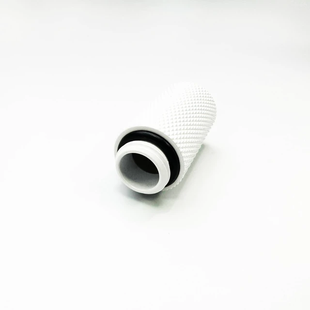 Alt view image 4 of 5 - Dracaena.io 6-Pack G1/4 Extender Fitting 30mm, M-F, White, Brass